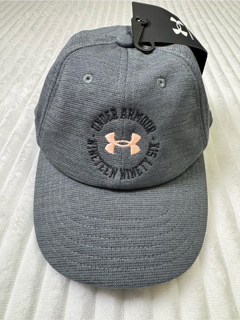 Under Armour Hat Gray and Pink One Size Youth adjustable embroidered cap kids